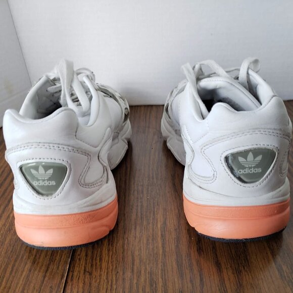 Adidas Originals Falcon Womens Size 6.5 Athletic Shoes White Orange - Picture 3 of 11